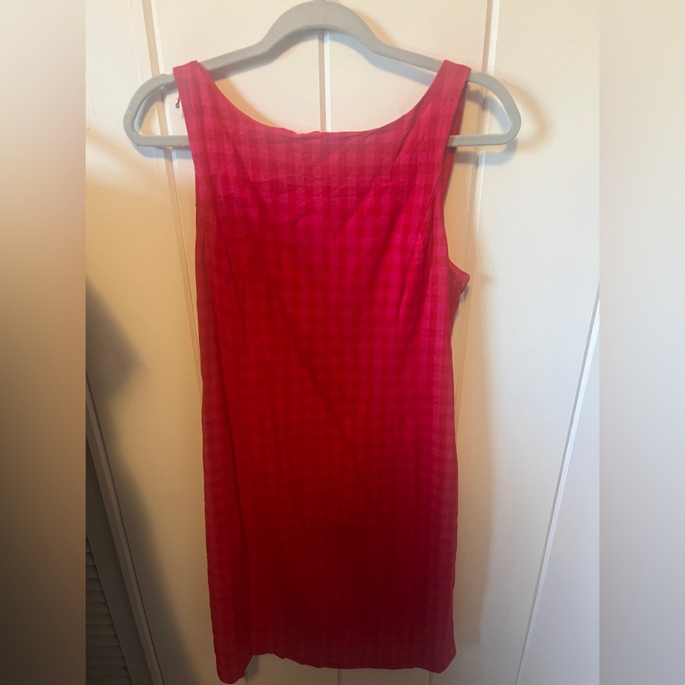 J. Crew Bold Pink Textured Dress